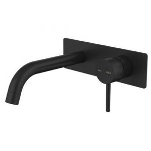 Cioso Wall Basin Mixer with Plate Pin Down Black