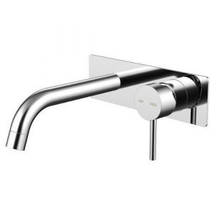 Cioso Wall Basin Mixer with Plate Pin Down Chrome