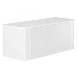 Mila Curved Satin White 1200 Wall Hung Cabinet
