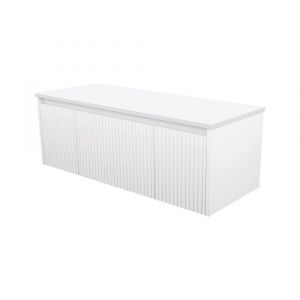 Alina Fluted 1200 Wall-Hung Cabinet Satin White