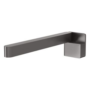 Designer Swivel Bath Outlet 230mm Square - Brushed Carbon