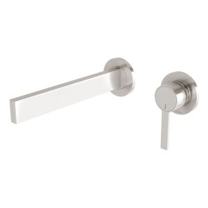 Lexi MKII SwitchMix Wall Basin Mixer Set 200mm Fit-Off Kit - Brushed Nickel