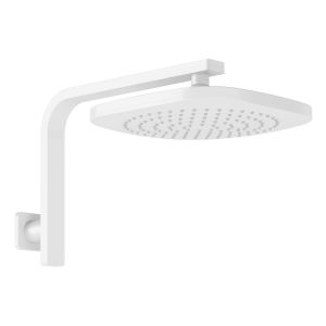 Nuage High-Rise Shower Arm and Rose - Matte White