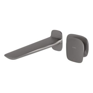 Nuage Wall Basin / Bath Mixer Set 200mm - Brushed Carbon