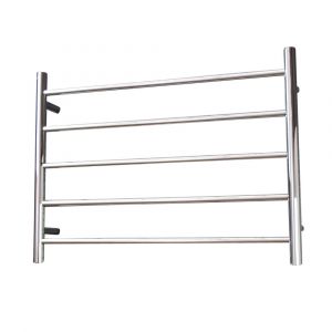 Round Heated Towel Rail 12V-RTR03LEFT Mirror Polished