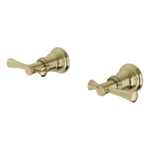 Cromford Wall Top Assemblies 15mm Extended Spindles - Brushed Gold