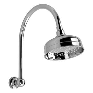 Cromford High-Rise Shower Arm and Rose - Chrome