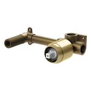 Builders Wall Mixer Set Breech Only - Brushed Gold