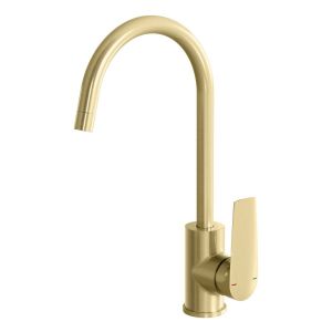 Arlo Sink Mixer 200mm Gooseneck - Brushed Gold