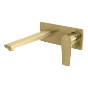 Arlo Wall Basin / Bath Mixer Set 200mm Trim Kit Only - Brushed Gold