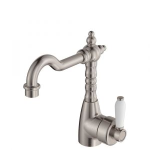 Eleanor Shepherds Crook Basin Mixer, Brushed Nickel - 202103BN