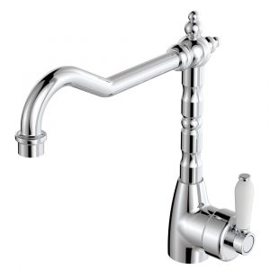 Eleanor Shepherds Crook Sink Mixer, Chrome - 202105