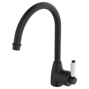 Eleanor Gooseneck Sink Mixer, Matte Black - 202109BK