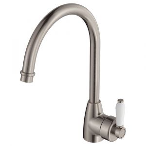 Eleanor Gooseneck Sink Mixer, Brushed Nickel - 202109BN