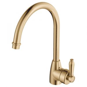 Eleanor Gooseneck Sink Mixer, Urban Brass - 202109UU