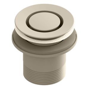 P&W Brass Bath Pop Down Overflow 40mm, Brushed Nickel