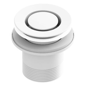 P&W Brass Bath Pop Down Overflow 40mm, White