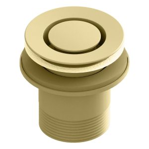 P&W Brass Bath Pop Down Overflow 40mm, Brushed Gold