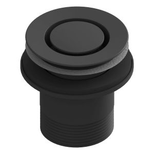 P&W Brass Bath Pop Down Overflow 40mm, Matt Black