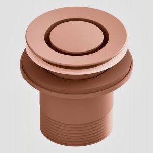 P&W Brass Bath Pop  Down Overflow 40mm, Brushed Rose Gold