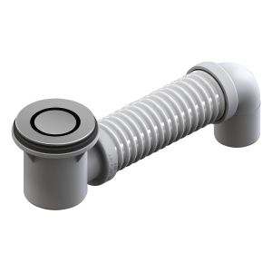 Bath Bend Pop Down with Connector - Satin Chrome