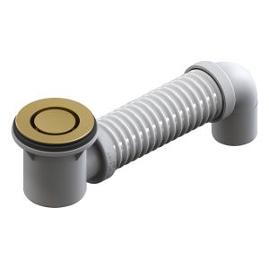 Bath Bend Pop Down with Connector - Gold