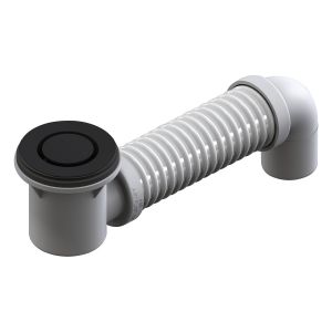 Bath Bend Pop Down with Connector - Black Chrome