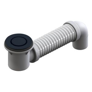 Bath Bend Pop Down with Connector - Brushed Gun Metal Grey