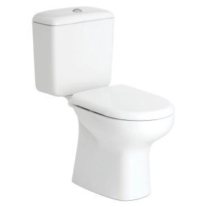 RAK Liwa White Close-Coupled Toilet Suite, S-Trap 240