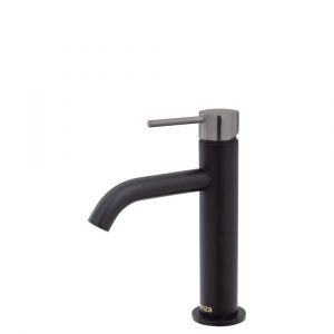 Kaya Basin Mixer, Matte Black and Gun Metal