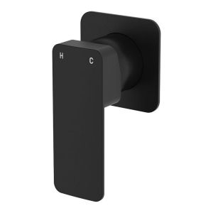 Tono Wall Mixer, Square Plate, Matte Black