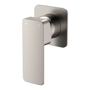 Tono Wall Mixer, Square Plate, Brushed Nickel