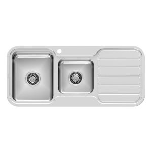 1000 Series 1 and 3/4 Left Hand Bowl Sink with Drainer and Taphole
