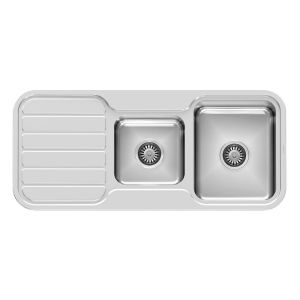 1000 Series 1 and 3/4 Bowl Sink with Drainer and No Taphole
