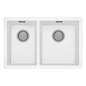 5000 Series 1 and 3/4 Right Hand Bowl Sink - Matte White