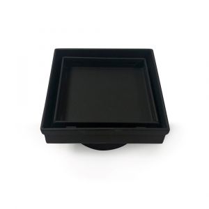 Tile Insert Square Shower Grate 316-BLK-RGS-100-74 Matte Black