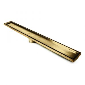 Tile Insert Linear Shower Grate 316-GLD-RGL-800-38 Brushed Gold