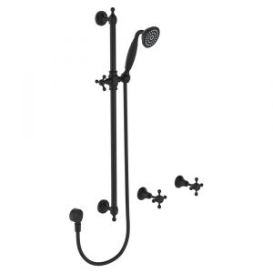 Lillian Rail Shower Set, Matte Black