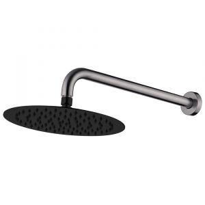 Kaya Wall Arm Shower Set, Gun Metal and Matte Black