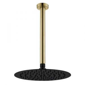 Kaya Shower Dropper Set, Urban Brass and Matte Black