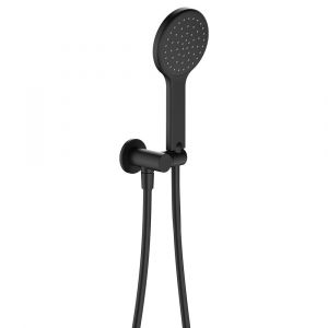 Kaya Hand Shower, Round Plate, Matte Black