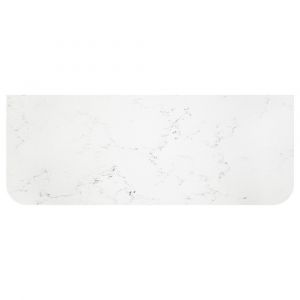 Bianco Marble Silica Free Stone Vanity Benchtop, Curved Full Depth - 750mm