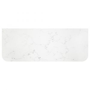 Bianco Marble Silica Free Stone Vanity Benchtop, Curved Full Depth - 900mm