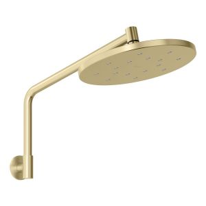 Ormond High-Rise Shower Arm and Rose - Brushed Gold