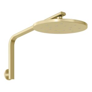 Oxley High-Rise Shower Arm and Rose - Brushed Gold