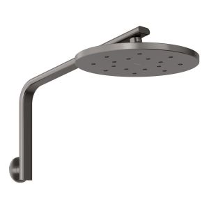 Oxley High-Rise Shower Arm and Rose - Brushed Carbon