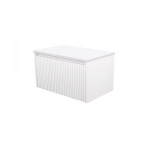 Alina Fluted 750 Wall-Hung Cabinet Satin White