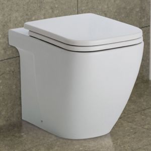 RAK Caroline Wall-Faced Toilet Suite - Pan + Seat + GEBERIT Kappa Under Counter Cistern