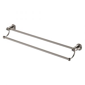 Lillian Double Towel Rail, Brushed Nickel