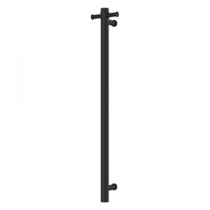 Isabella Vertical Heated Towel Rail 100 x 900mm - Matte Black